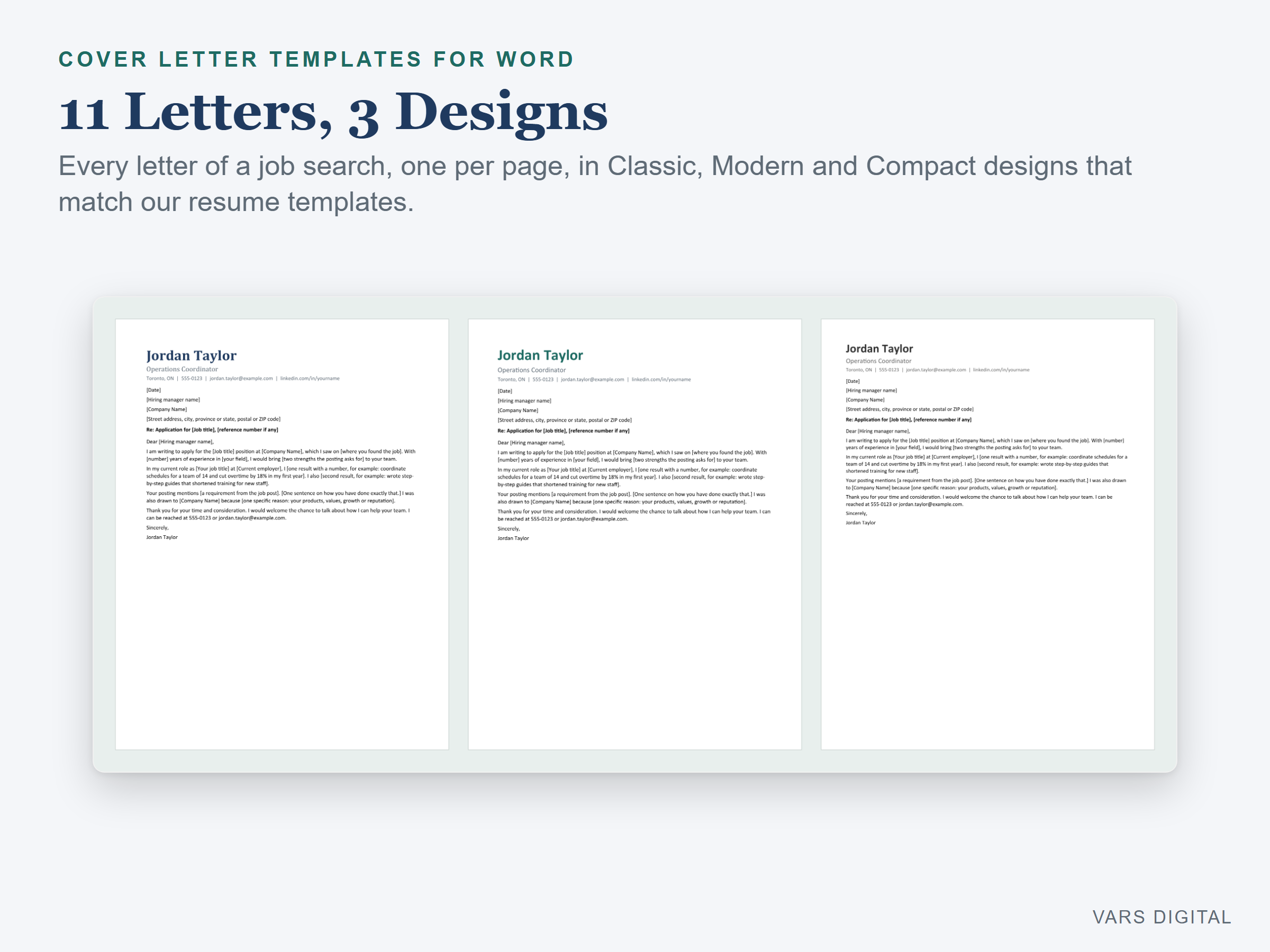 Cover Letter Templates (Word) preview
